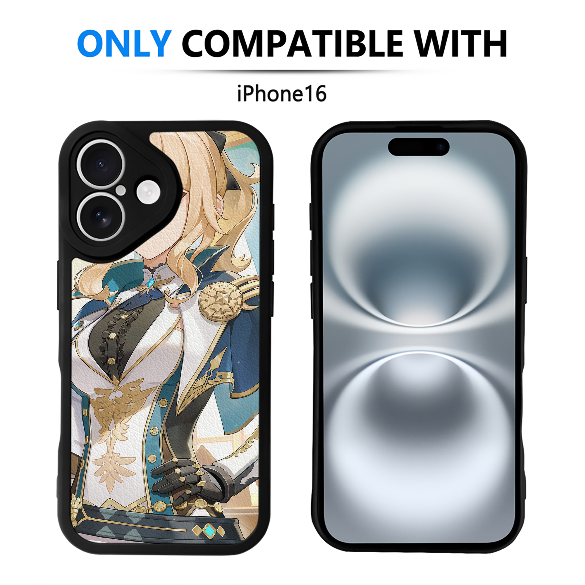 げんし神 genshin 【iPhone 16シリーズ対応】シリコンスマホケース（レザー調） 材質：シリコン